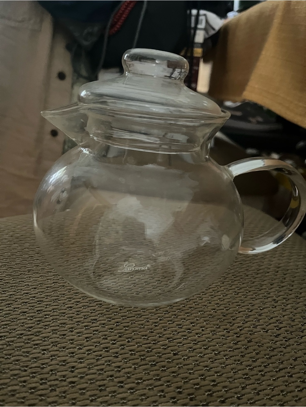 Vintage Aroma clear glass stovetop teapot